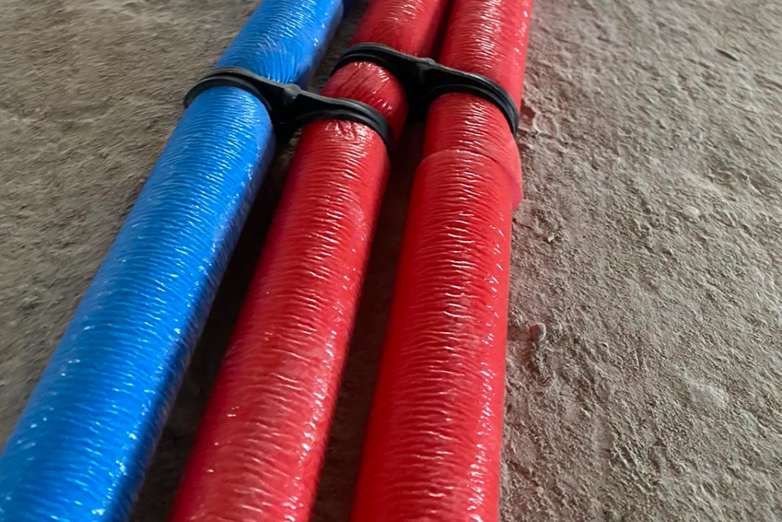 Heat insulation of pipelines in the LCD "Liko-Grad" 3