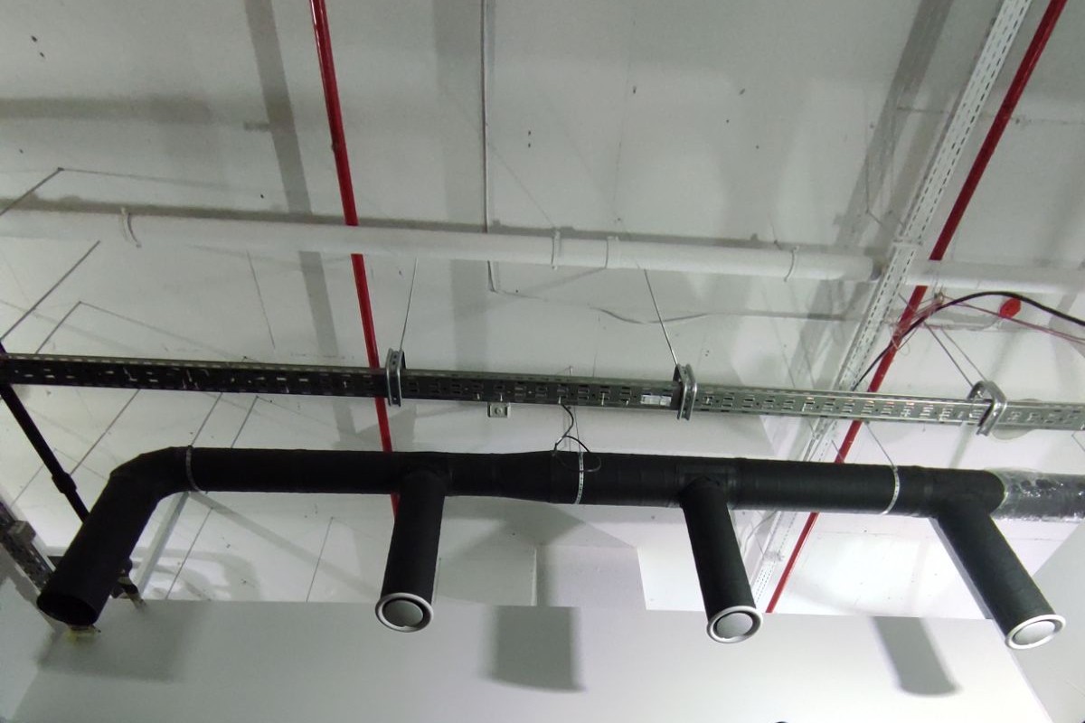 Rubber sheet insulation for ventilation system 4