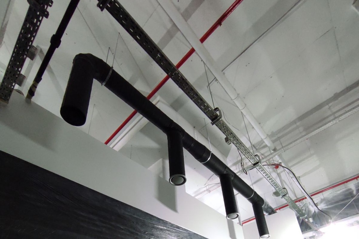 Rubber sheet insulation for ventilation system 1